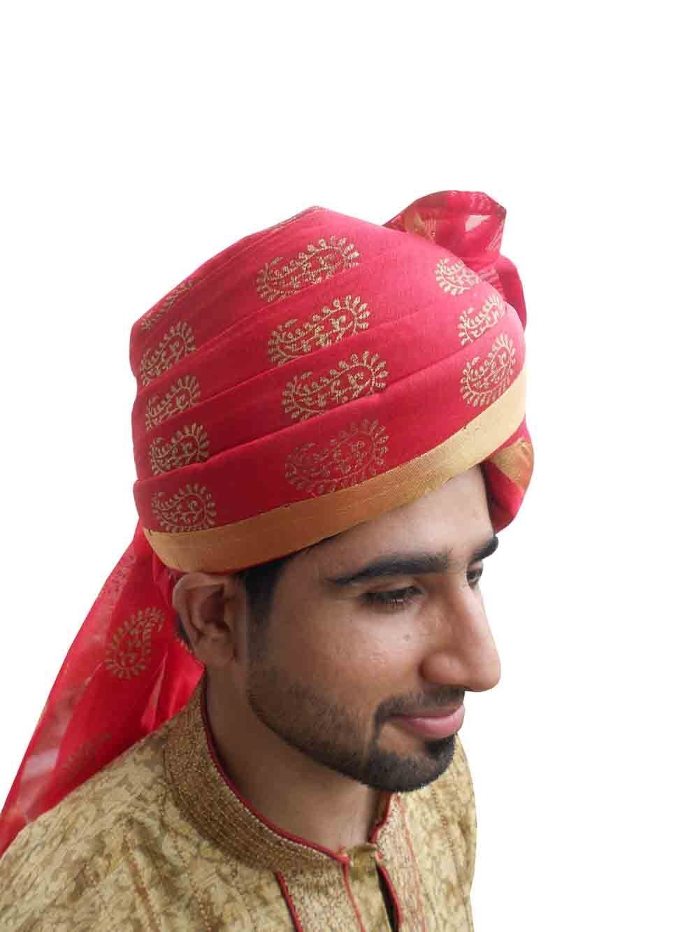 Men Hat Traditional Wedding Pagri Indian Groom Turban Handmade Pag Safa