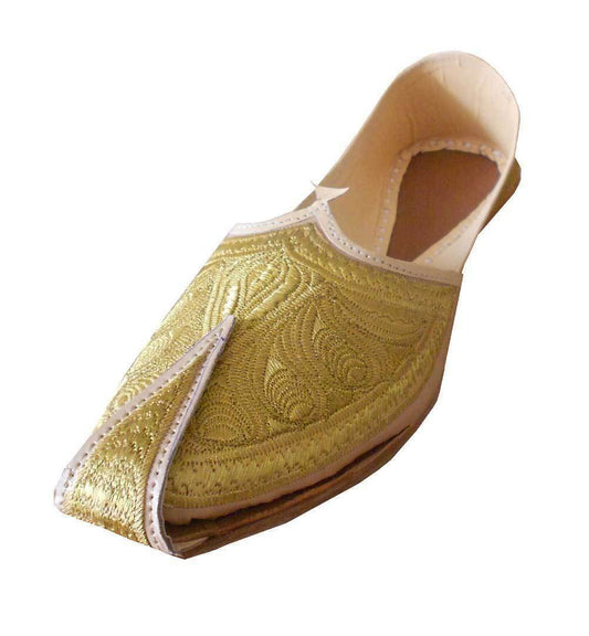 Men Shoes Indian Handmade Punjabi Khussa Loafers Leather Mojaries Flip-Flops Flat US 8/9.5