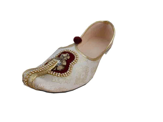 Men Shoes Wedding Groom Mojaries Indian Handmade Khussa Flip-Flops Flat Jutties US 6-12