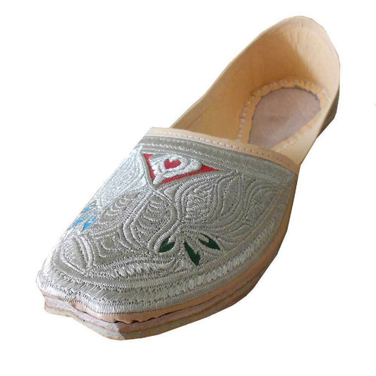 Men Shoes Indian Wedding Leather Mojaries Leather Khussa Handmade Groom Flip-Flops Flat US 9