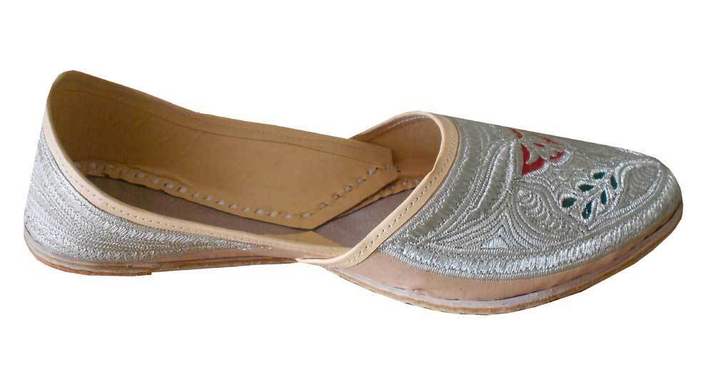 Men Shoes Handmade Casual Jutties Sherwani Leather Mojaries Indian Cream Khussa Flip-Flops Flat US 11