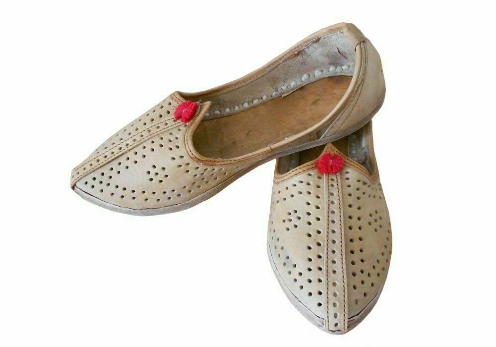 Men Shoes Indian Handmade Casual Jutties Leather Ethnic Mojaries Loafers & Slip Ons Flip-Flops Flat US 7-8