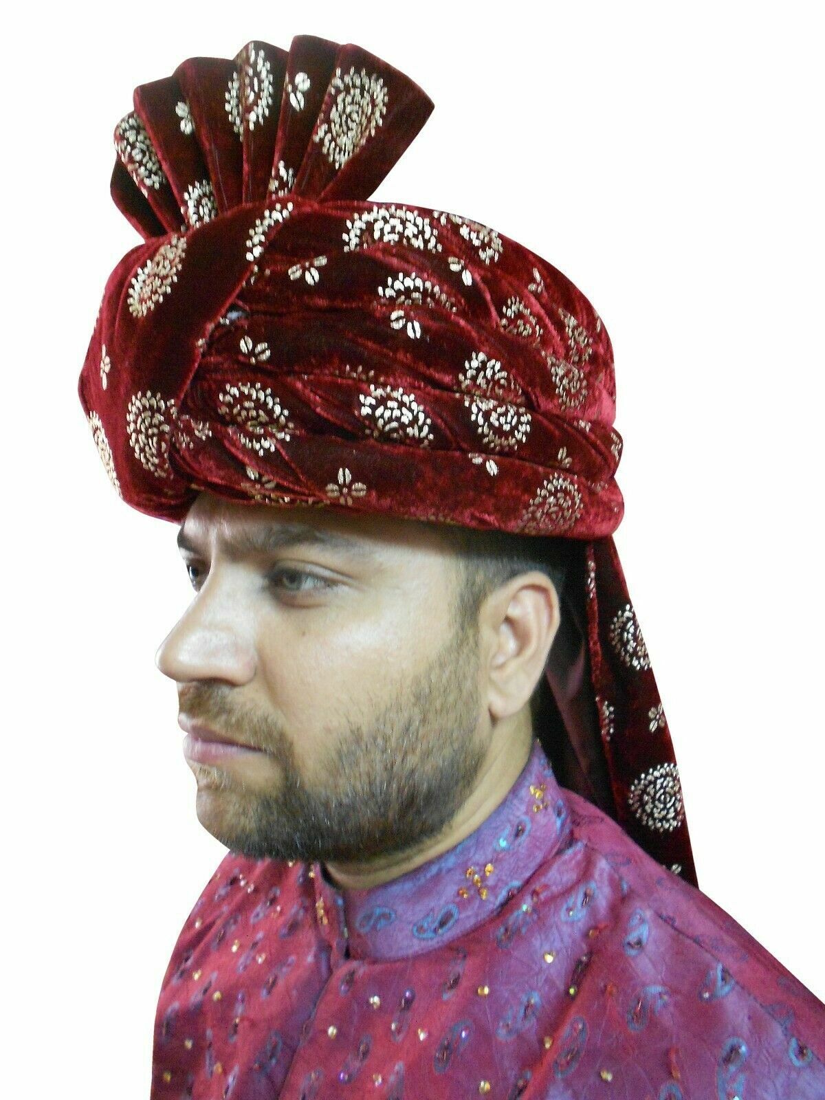 Men Hat Traditional Handmade Sherwani Pagri Indian Groom Turban Pag Safa