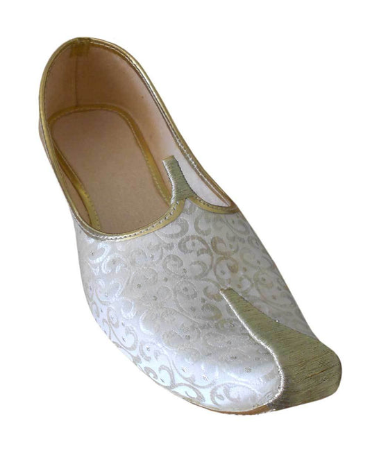 Men Shoes Indian Cream Jutties Loafers & Slip Ons Handmade Mojaries Flip-Flops Flat US 6-12