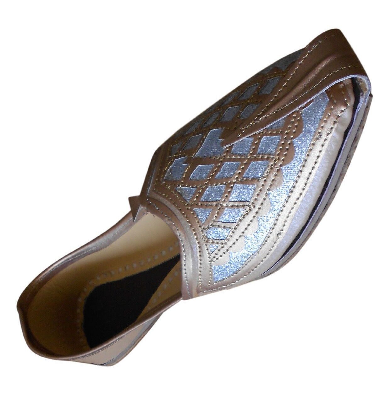 Men Shoes Handmade Mojaries Indian Ethnic Punjabi Jutties Leather Loafers Camel Khussa Flip-Flop US 7-9