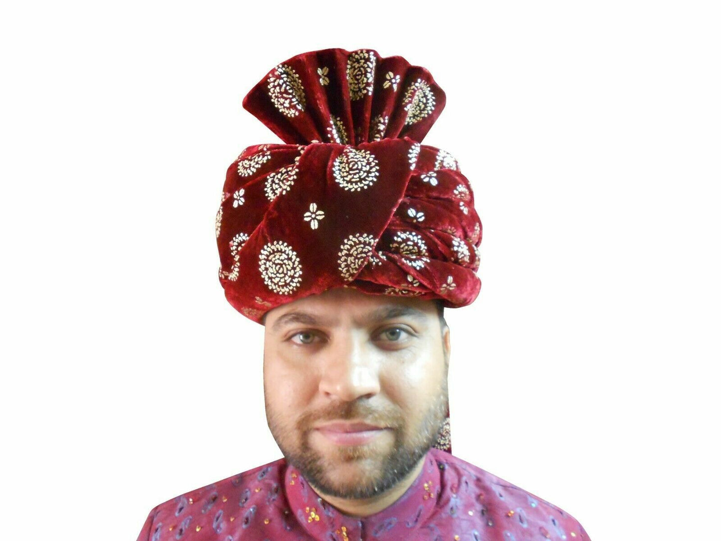 Men Hat Traditional Handmade Sherwani Pagri Indian Groom Turban Pag Safa