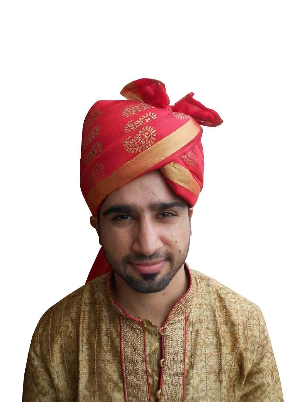 Men Hat Traditional Wedding Pagri Indian Groom Turban Handmade Pag Safa