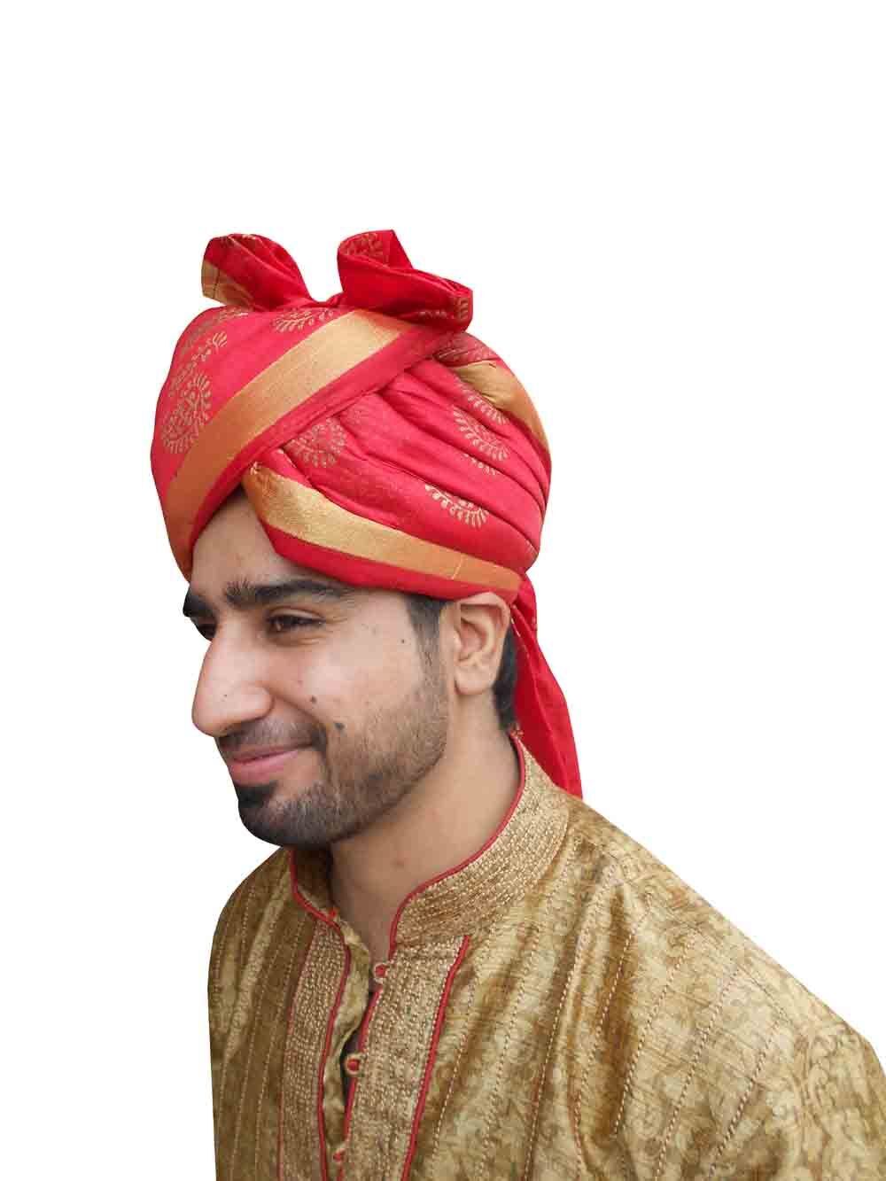 Men Hat Traditional Wedding Pagri Indian Groom Turban Handmade Pag Safa