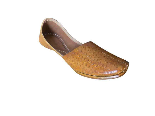 Men Shoes Mojaries Leather Mojaries Indian Loafers Handmade Brown Punjabi Jutties Flip-Flops Flat US 7-10