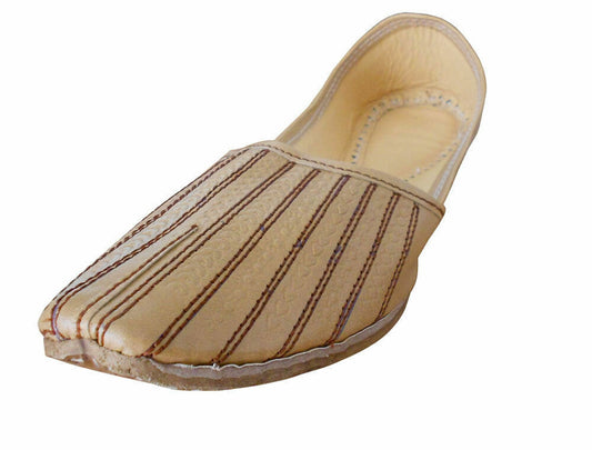 Men Shoes Traditional Handmade Loafers & Slip Ons Punjabi Camel Mojaries Flip-Flops Flat US 8