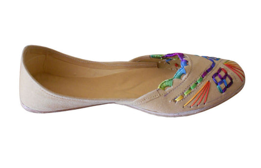 Women Shoes Traditional Leather Mojaries Camel Indian Oxfords Jutties Flip-Flops Flat US 9.5-12