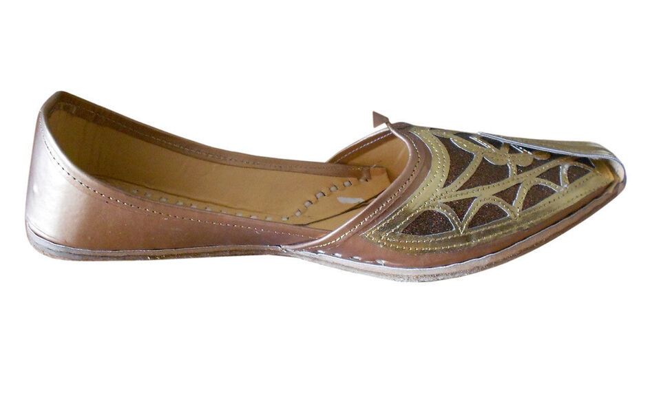 Men Shoes Traditional Handmade Leather Mojaries Punjabi Jutties Khussa Flip-Flops Flat US 7-9