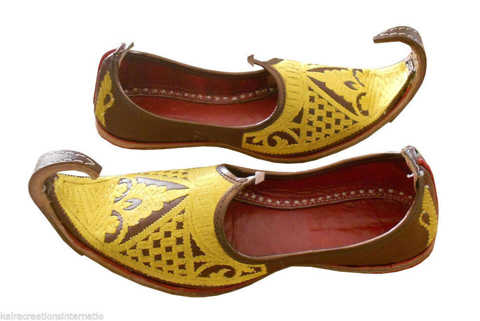 Men Shoes Vintage Aladdin Khussa Mojaries Indian Loafers & Slip Ons Flip-Flops Flat US 8.5-13