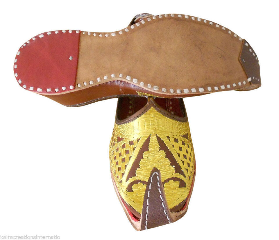 Men Shoes Vintage Aladdin Khussa Mojaries Indian Loafers & Slip Ons Flip-Flops Flat US 8.5-13