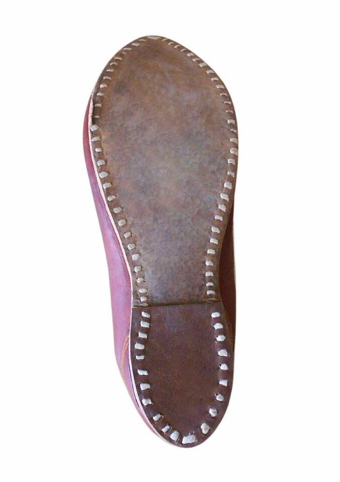 Men Shoes Indian Handmade Traditional Leather Mojaries Espadrilles Cherry Jutties Flip-Flops Flat US 12