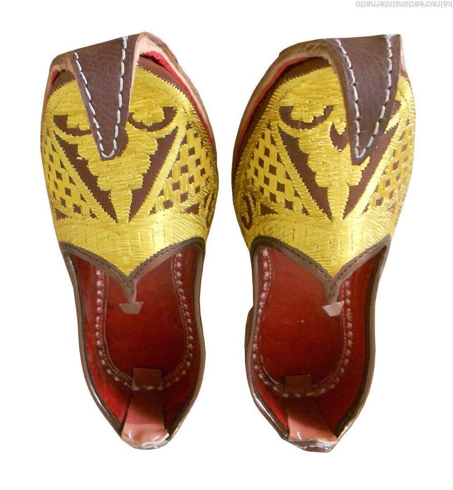 Men Shoes Vintage Aladdin Khussa Mojaries Indian Loafers & Slip Ons Flip-Flops Flat US 8.5-13